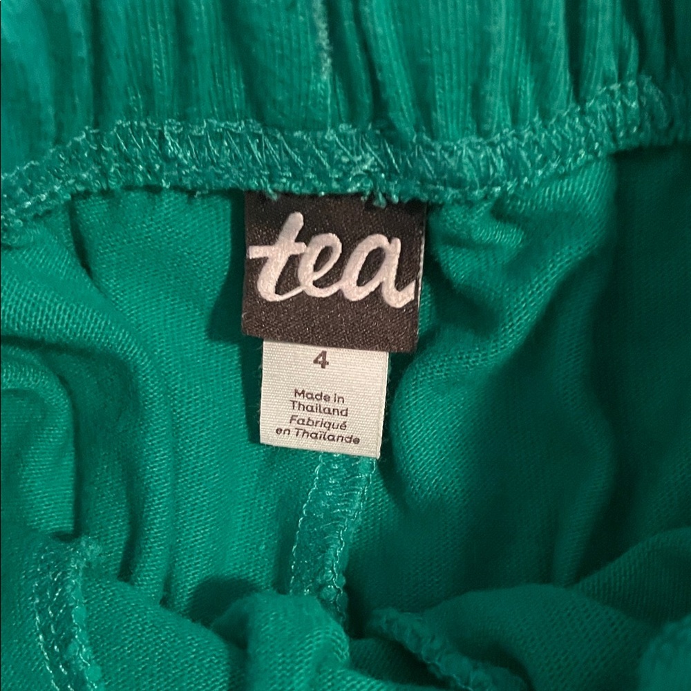 Tea Collection Teal Athletic Shorts with White Trim - Picture 2 of 2